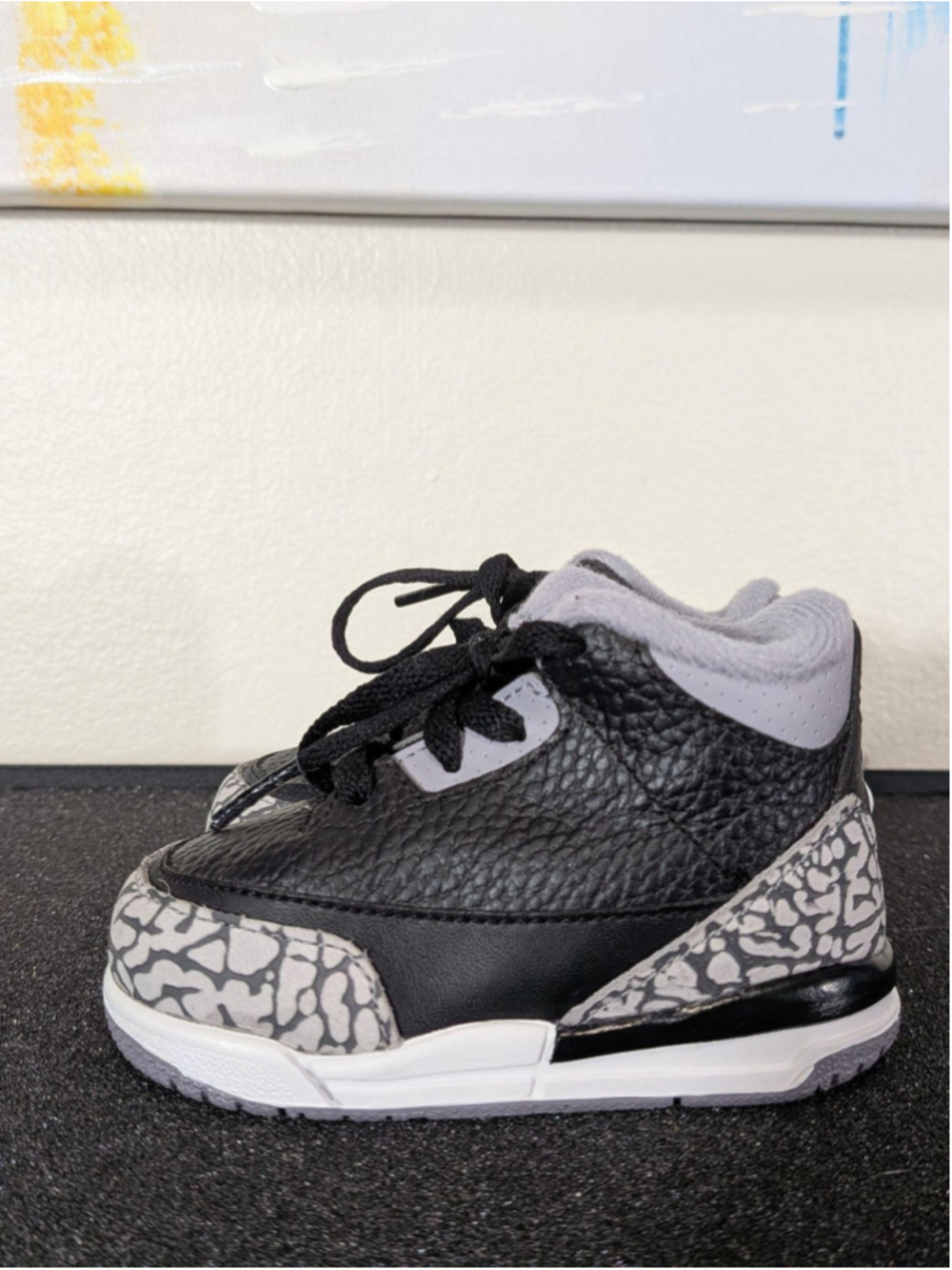 Nike Air Jordan 3 Retro Shoes Kids Size 4C Elephant Print Sneakers 832033-021